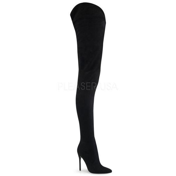High Heel Crotch Overknee Stiefel COURTLY-4017 schwarz Velour